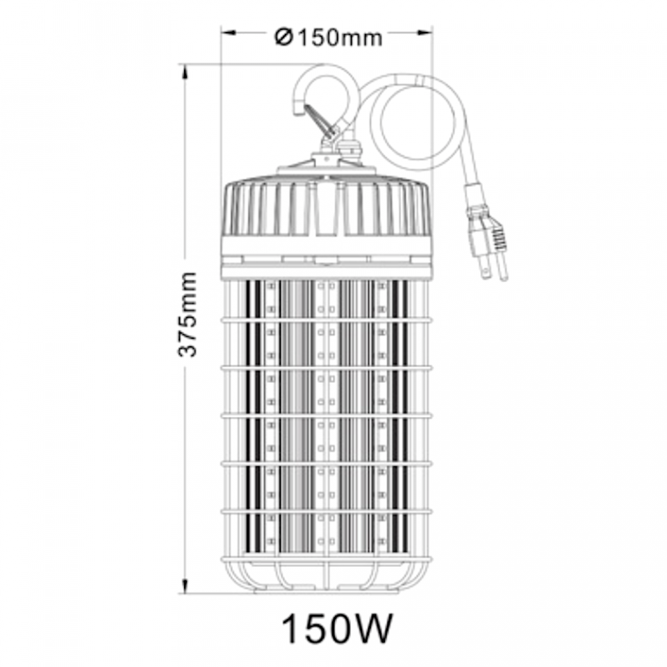 150W LED AC Powered Temporary Work Light
