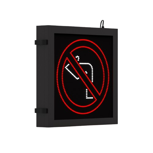 30" No Left Turn R3-2 Blank Out Sign