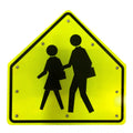 24" LED Flashing School Crossing Sign for Safety