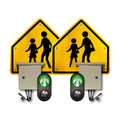 24" Push Button LED Flashing School Crossing System