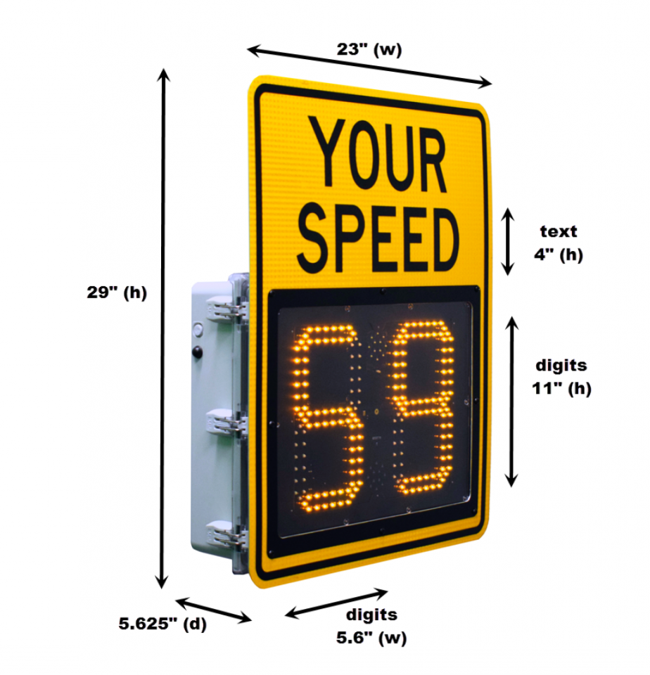 LED Solar Power Radar Speed Sign - SP100