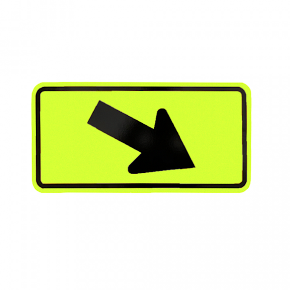 MUTCD W16-7 12"x24" Diagonal Arrow