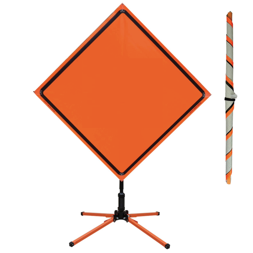 "Shoulder Work" Roll-Up Traffic Sign