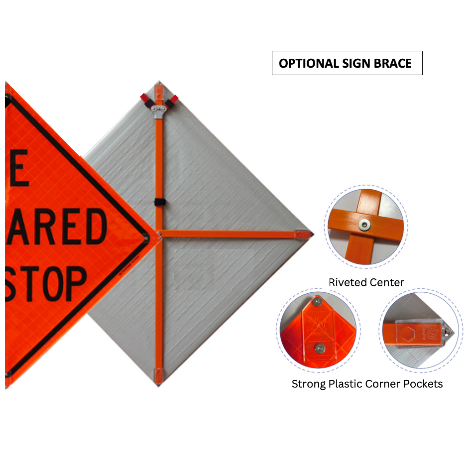 "Local Traffic Only" Roll-Up Traffic Sign