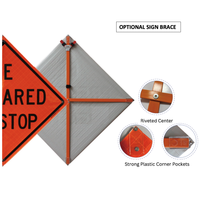 Quantity 5 - Bulk Pallet Pricing "Local Traffic Only" Roll-Up Traffic Signs
