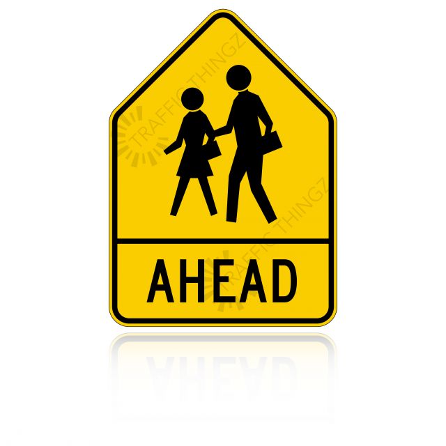 MUTCD SW24-3 School Ahead Sign