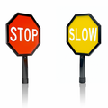 12" Flashing Hand Held Dual Sign Paddle