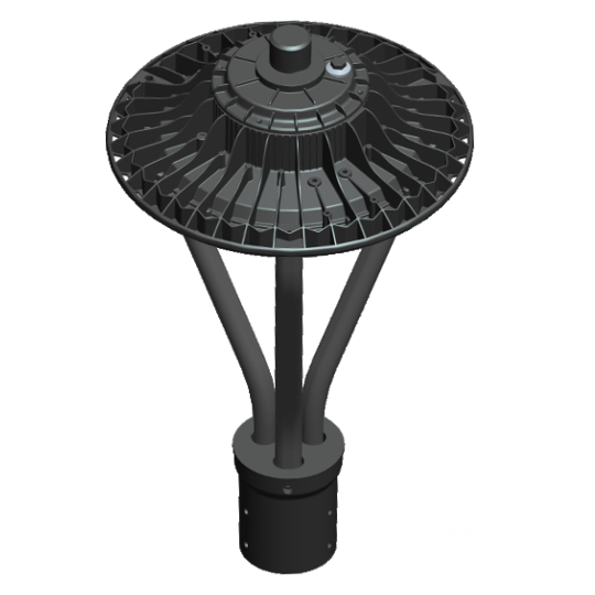 Adjustable 30W-50W AC Powered Pole Top Area Light 5000K
