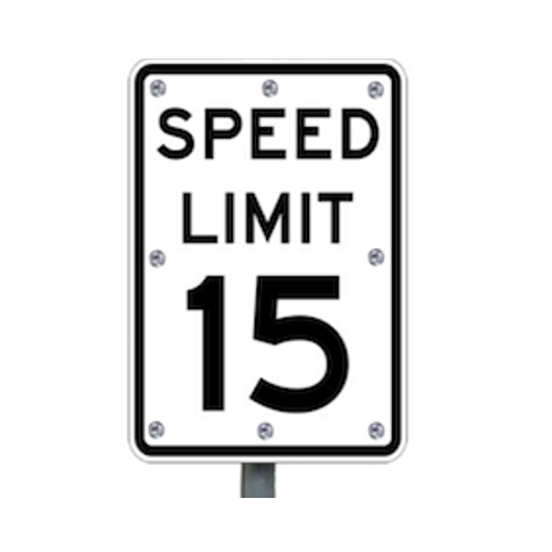 15mph Flashing Speed Limit Sign for Enhanced Safety