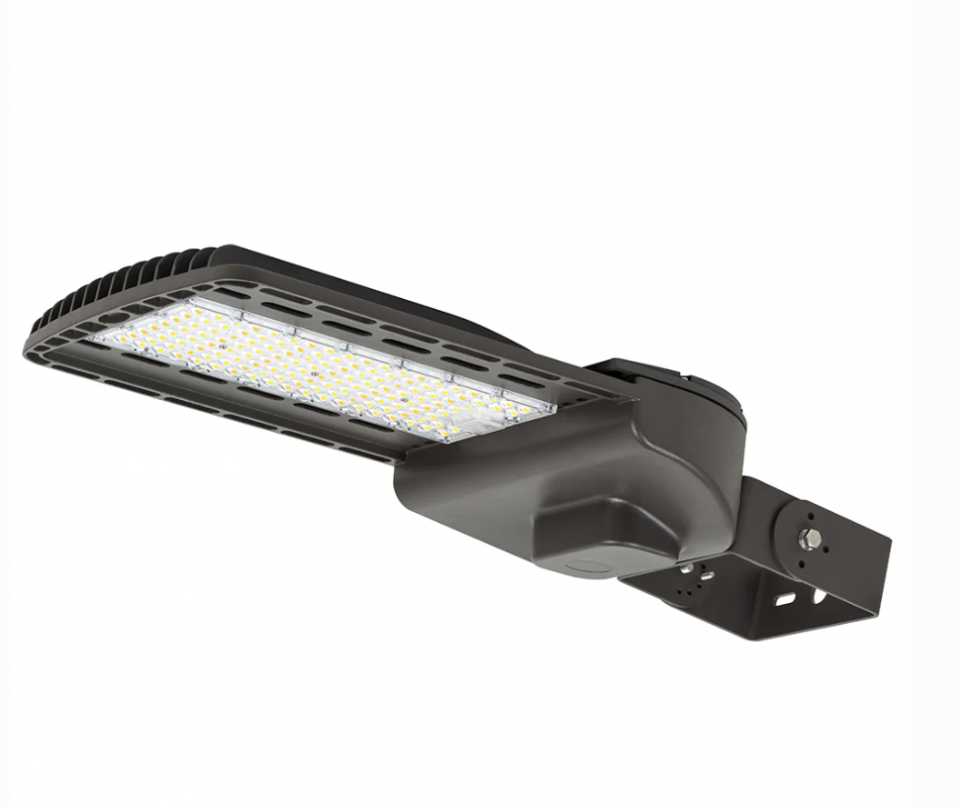 60W - 150W Adjustable Wattage AC Powered LED Shoebox Street Light with Adjustable Kelvin