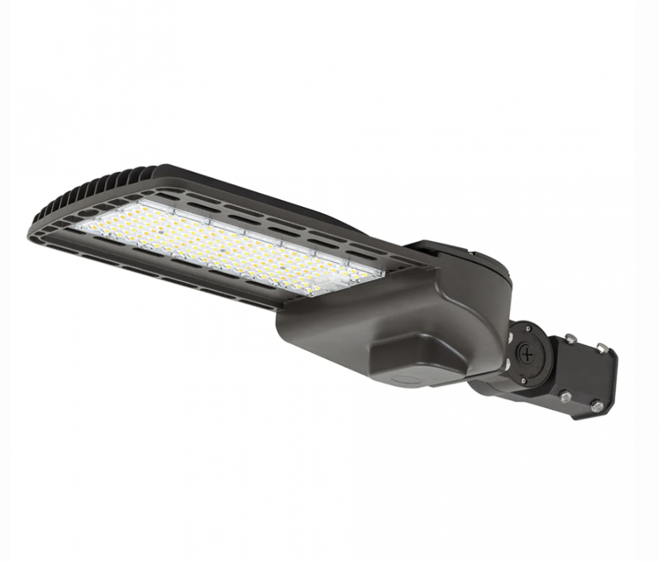 60W - 150W Adjustable Wattage AC Powered LED Shoebox Street Light with Adjustable Kelvin