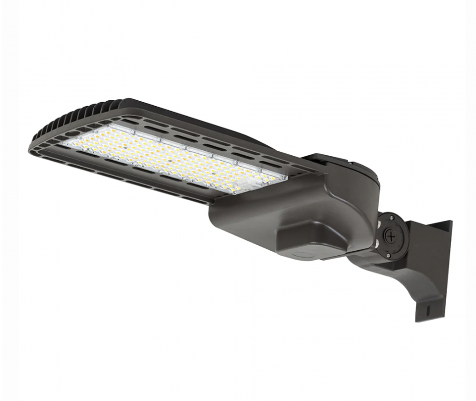 60W - 150W Adjustable Wattage AC Powered LED Shoebox Street Light with Adjustable Kelvin