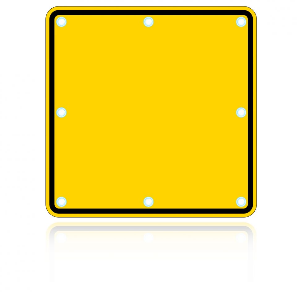Custom Square Shape Solar Flashing LED Sign