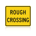 MUTCD W10-15P Rough Crossing (plaque)