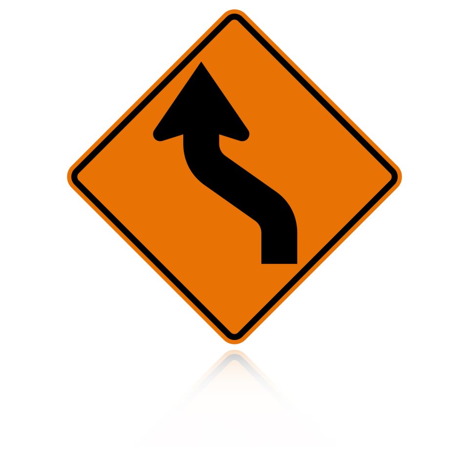 MUTCD W1-4L Reverse Curve Left