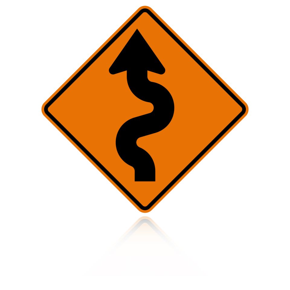 MUTCD W1-5L Left Winding Road