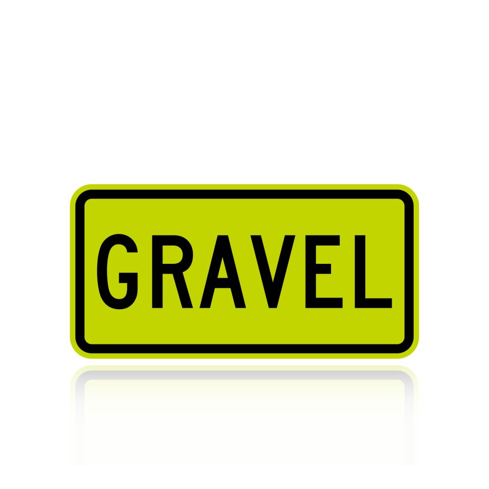 MUTCD W7-4EP Gravel (plaque)