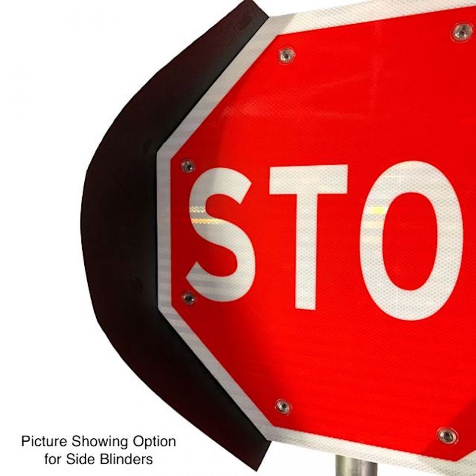 30" Solar Powered Flashing LED Stop Sign